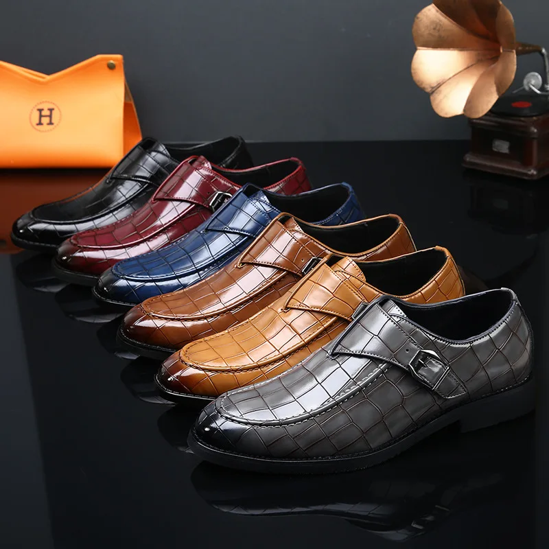 

Мужская деловая повседневная кожаная обувь, удобная и дышащая, модельные туфли большого размера в британском стиле.