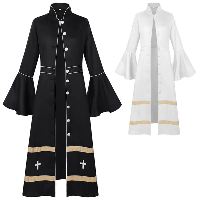 

Medieval Monk Robe Wizard Priest Costume for Halloween Cosplay LARP Clergy Role Play