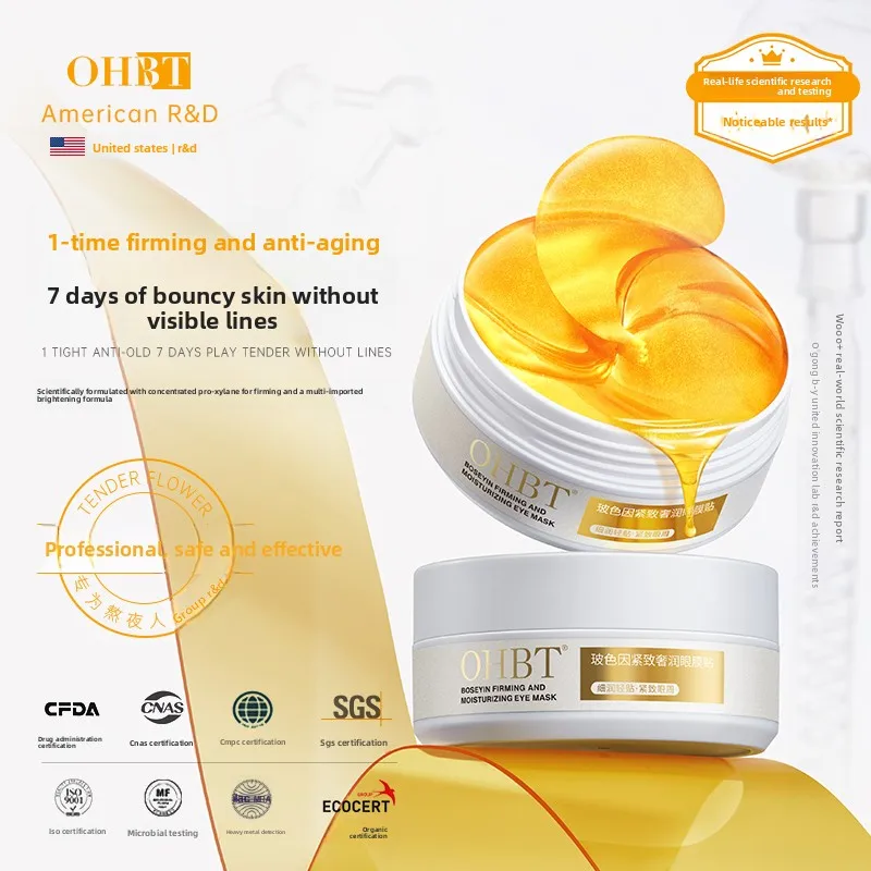 

OHBT 60 Pieces Eye Mask Pro-Xylane Moisturize Firming Improve Eye Bags Eye Patches Anti Wrinkle Eye Patches for Dark Circles