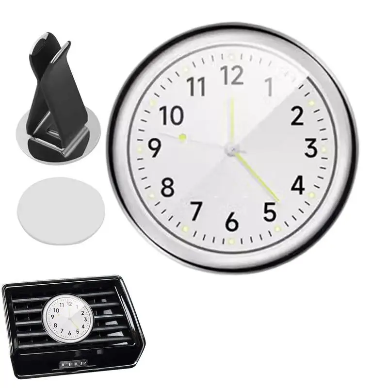 Automobile Clock Car Dashboard Air Vent Clock Portable Luminous Clock Dashboard Decoration For Cars RVs SUVs