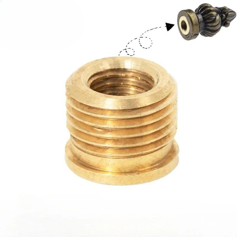 20pcs Table Lamp Decorative Head Pure Copper Conversion Adapter M10 To M6 Threaded Decorative Cap Lighting Accessories