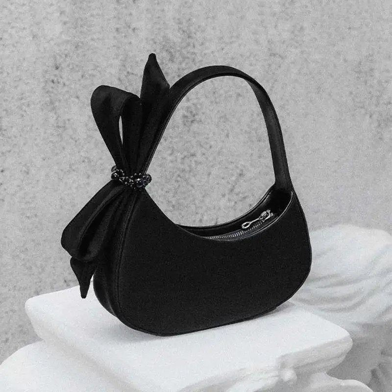 Women's Handbag 2026 New Fashion Design Bow Crescent Bag High-end Texture Tote Bag Underarm Shoulder Bag for Women Designer