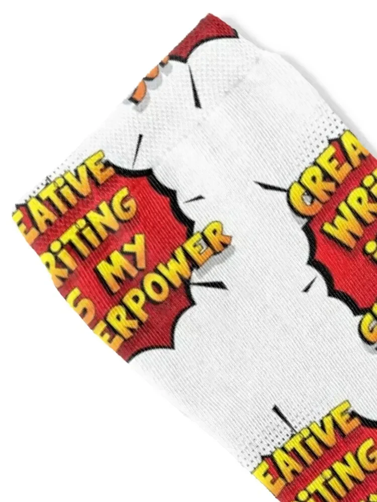 Creative Writing is my Superpower Funny Design Creative Writing Gift Socks Climbing heated Soccer sport Socks Girl Men's