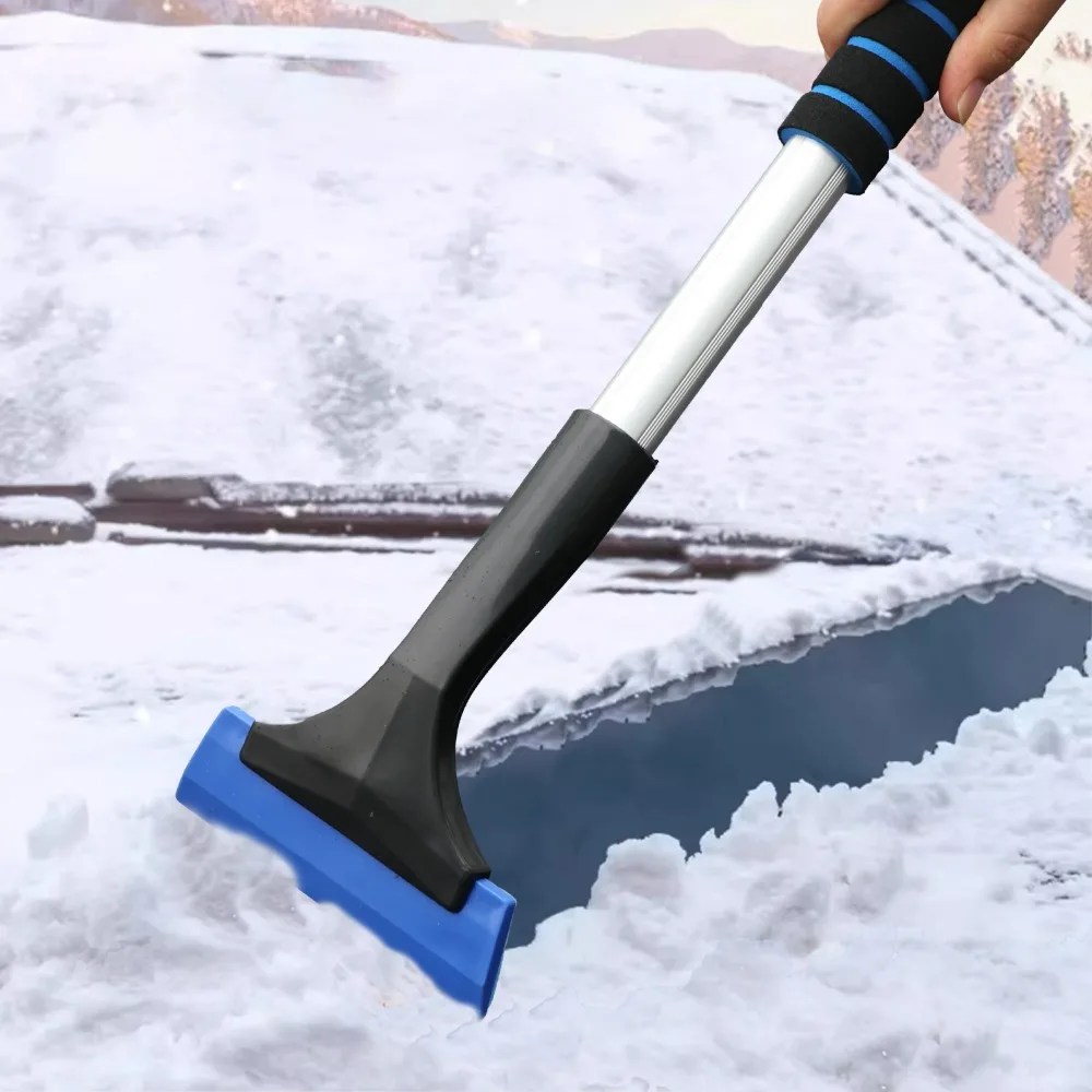 Car Snow Shovel Winter Universal Auto Window Defrosting Snow Cleaning Tools Windshield Glass Silicone Scraper De Icing Shovel