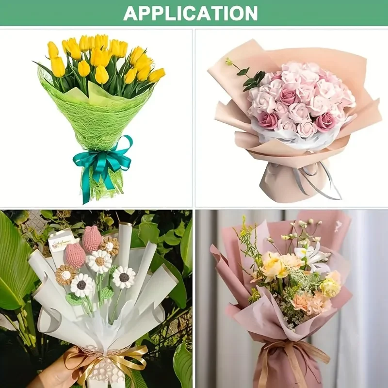 20pcs Flower Arrangement Wrapping Paper, Cotton Flower Wrapping Lining Paper, Non-Woven Floral Wrapping Paper, Florist Supplies
