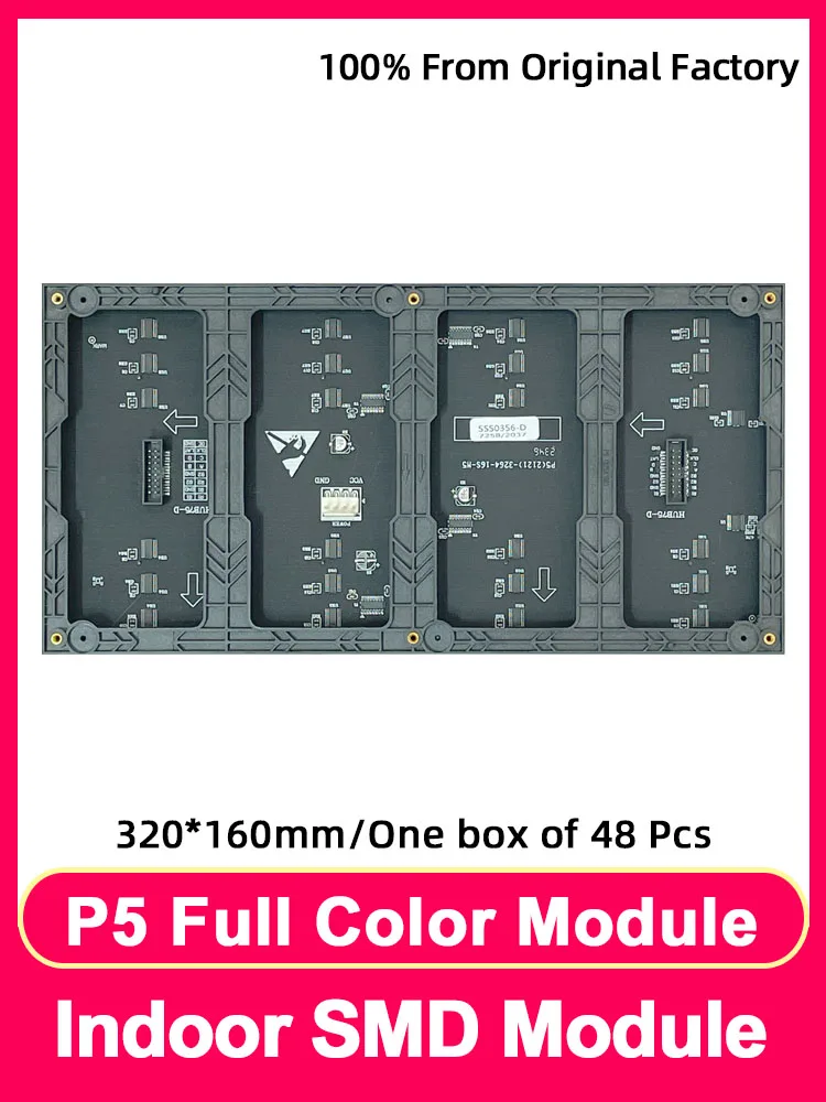 

P5 SMD RGB HUB75 Module Full Color LED Display Screen LED Digital Sign Indoor LED Video Wall large Screen Unit Board 320*160mm