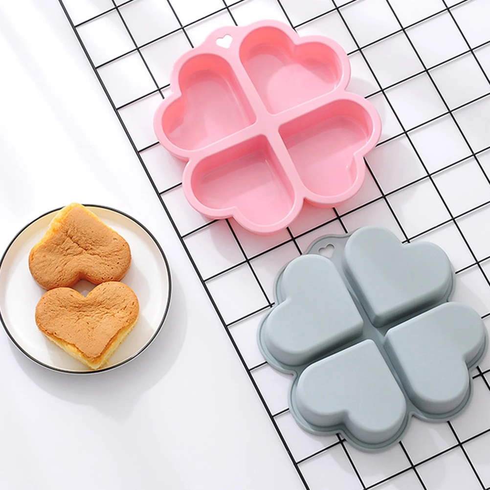

Love Heart-shaped Silicone Mold Cake Tray Tins Moulds Muffin for Baking Silica Gel