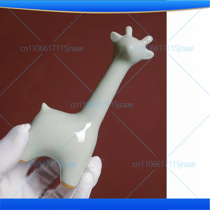 Azure blue! A deer has you - mini to deer! Handmade Jun porcelain ornaments
