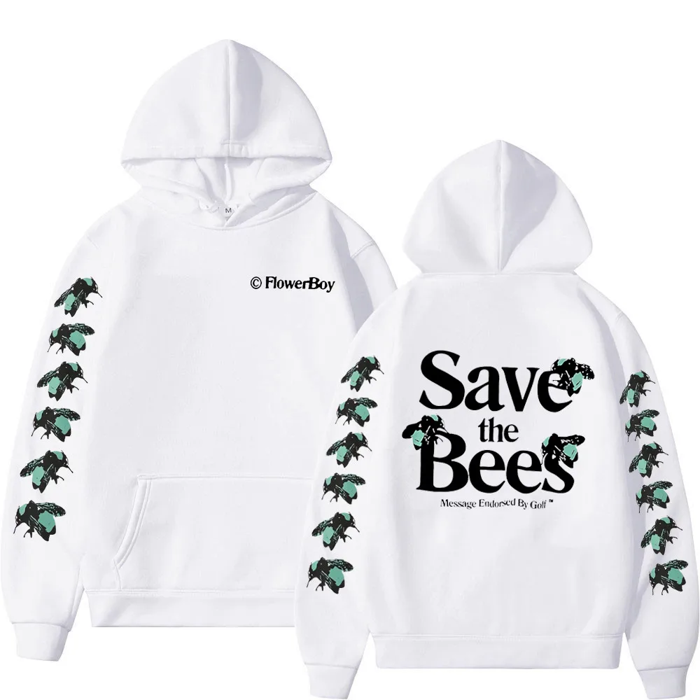Tyler The Creator FlowerBoy Save The Bees Merch Hoodie Long Sleeve Women Men Hooded Sweatshirt GLOF Hip Hop Clothes