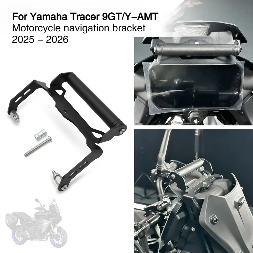 Navigation Bracket for Yamaha Tracer 9GT Y-AMT CNC Aluminum Phone Mount GPS Extension Holder
