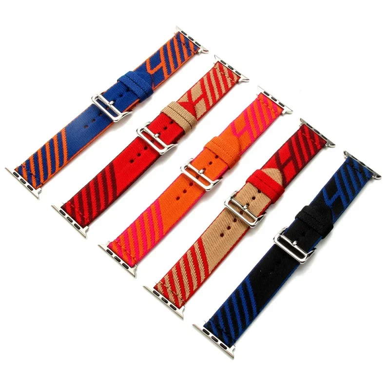 Nylon Watchband for Apple IWatch Hermes Apple Watch Band Hermes Single Circle Woven Strap