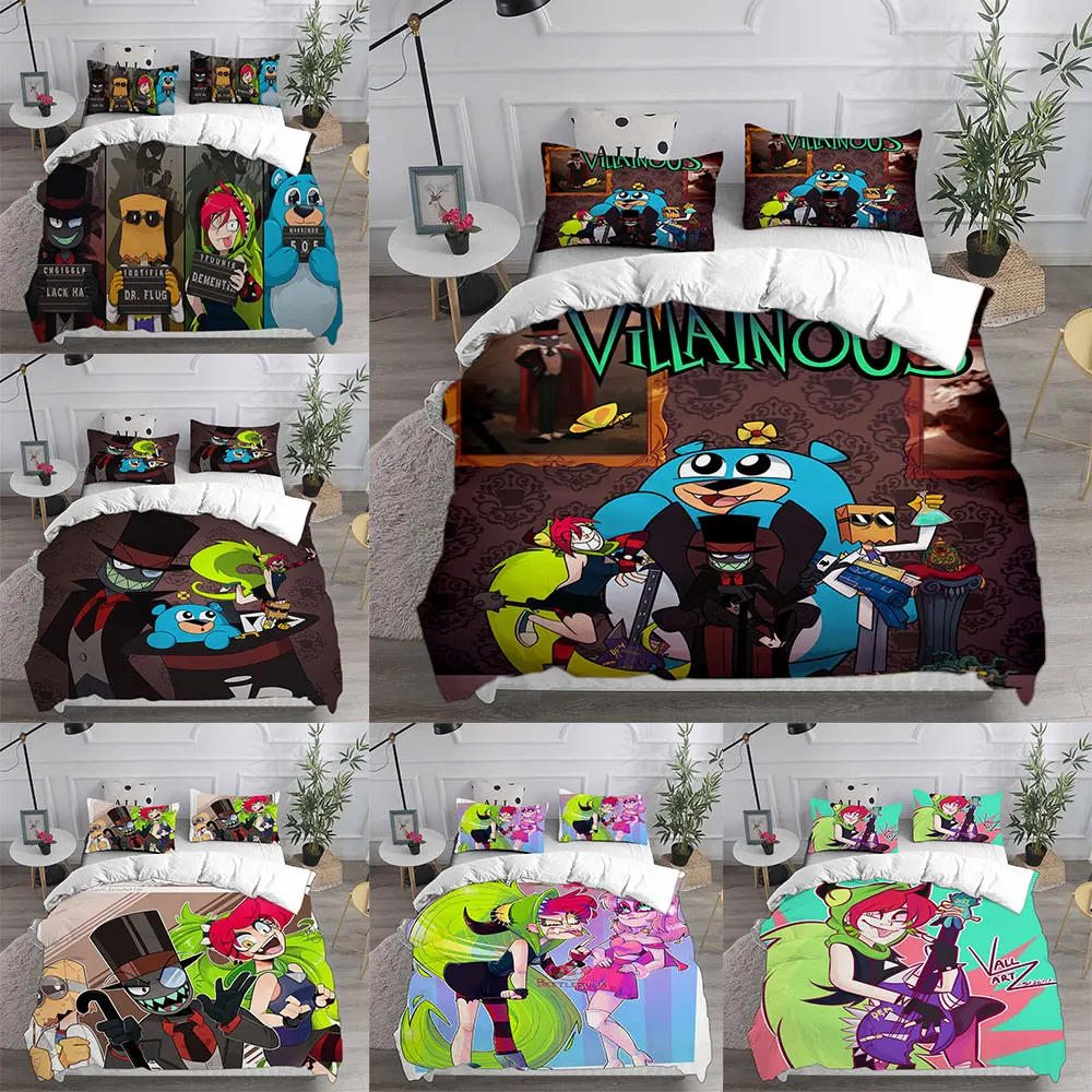 

Game Villainous Bedding Sets Quilt Bed Cover Comforter Duvet Cover Pillow Case 2-3 Pieces Sets Kids Adult Bedroom Decoration