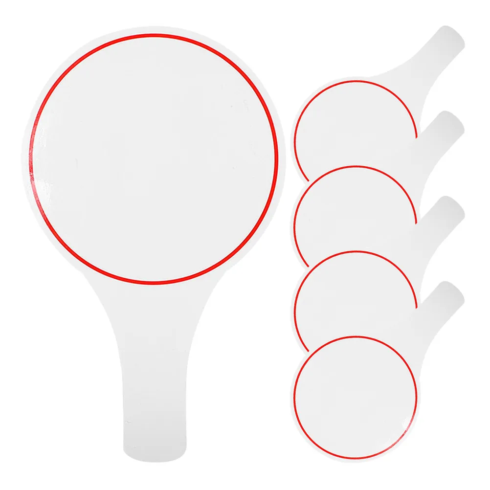 5Pcs Handheld Whiteboard Dry Erase Scoring Board for Judges Voting Auctions Scorekeeping Single Side Blank Writing Paddle