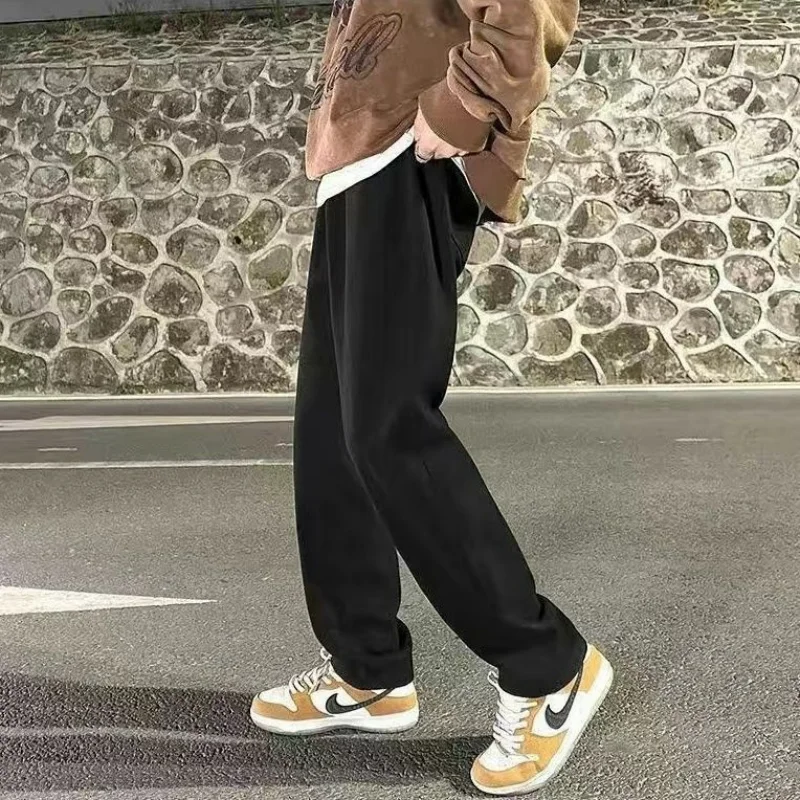 سراويل للرجال بساق واسعة ، خصر مرن ، جيوب برباط ، فضفاضة ، رفيعة ، مستقيمة ، عصرية ، شارع ، خمر أمريكي ، صيف #3