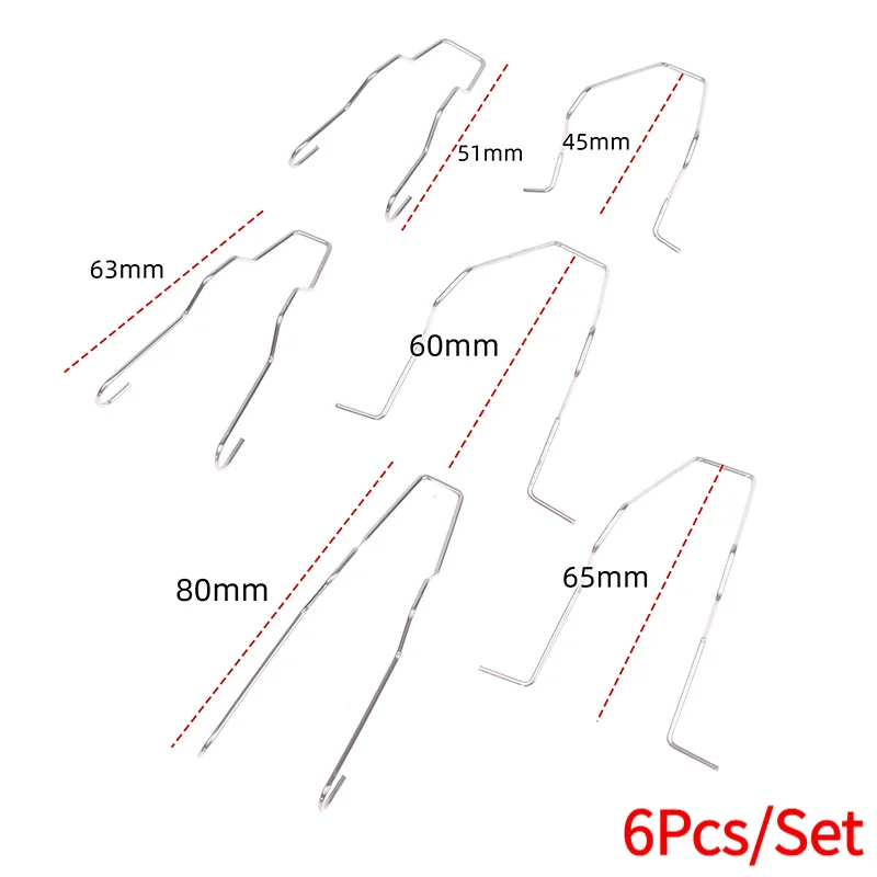 6Pcs Metal Headlight Bulb Spring Clips For H1 H3 H4 H7 Car Headlamp Light Bulb Retainer Spring Clips Buckles.