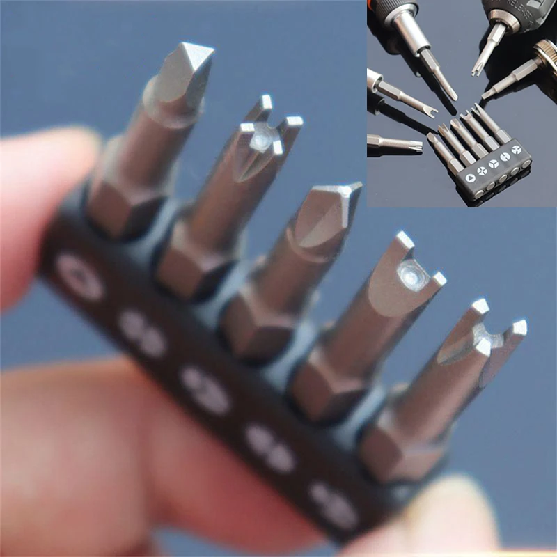 

5Pcs Special-shaped Screwdriver Set 50mm U-shaped Y-Type Triangle Inner Cross Three Points Screwdriver Bit Tool
