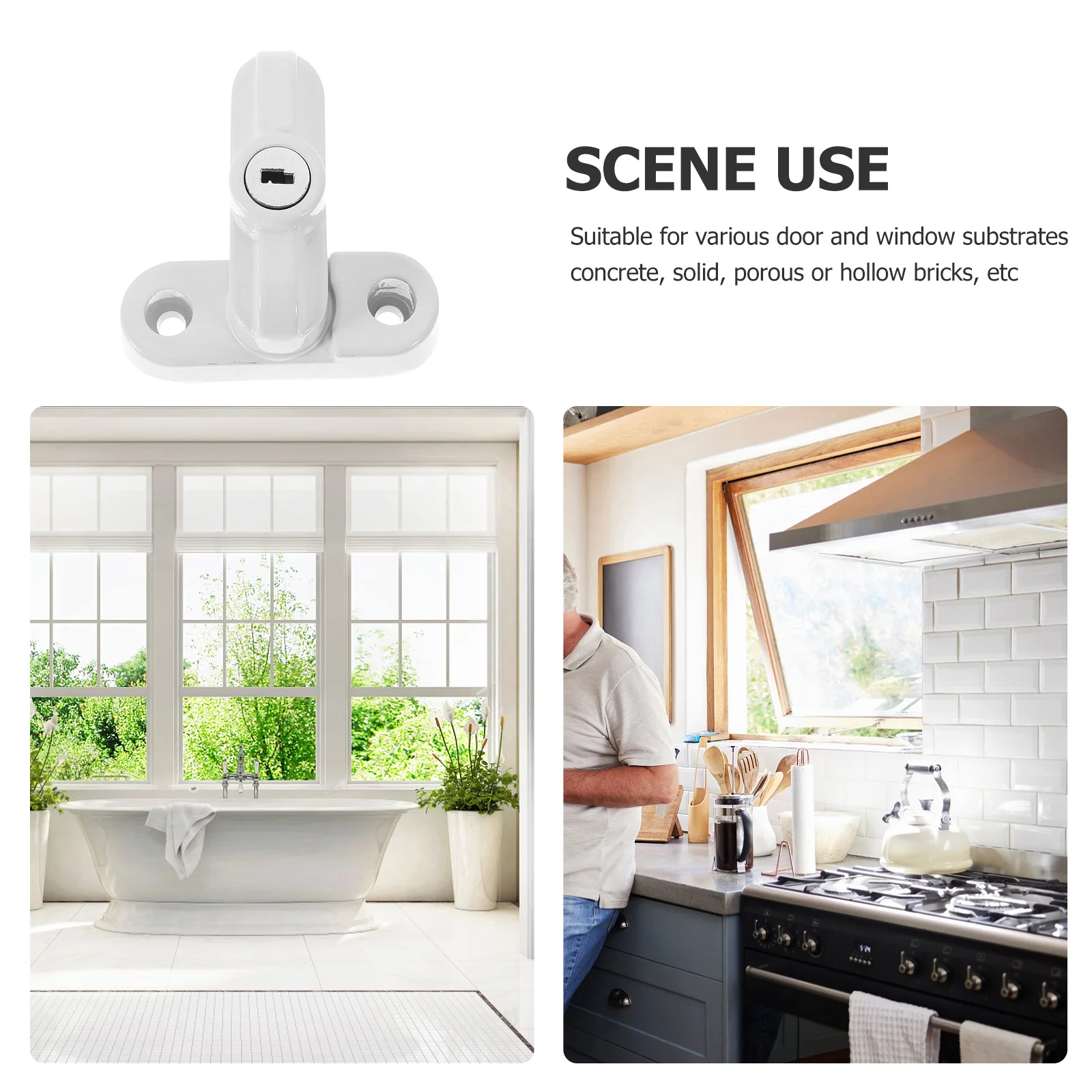 

1Set Window Lock Durable Practical Sash Blocker Door Window Security Lock Safety Protector Sash Blocker