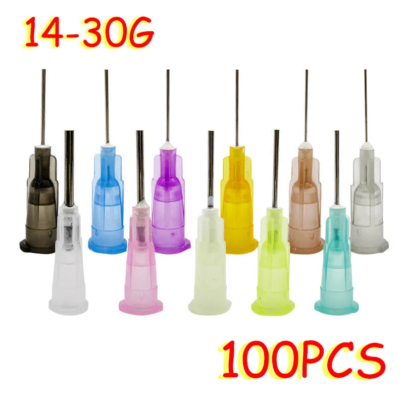 

100PCS 1/2 inch Industrial Glue Dispensing Blunt Needle Tip 13mm Plastic Bayonet Syringe Needles
