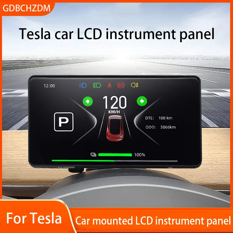 Cruscotto dello schermo IPS HD da 5 pollici per Tesla Model3/Y Multi-funzione Heads Up Display cruscotto HUD Power Speed accessori Auto