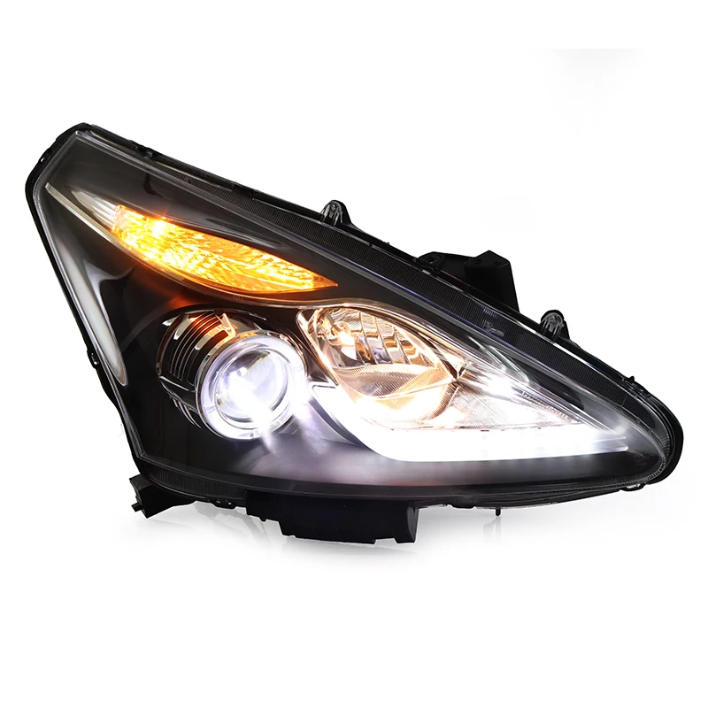 Untuk Nissan Tiida Lampu Depan LED 2011-2015 Lampu Depan DRL Lampu Sein Lari Proyektor Led Aksesori Otomatis Lampu Kepala