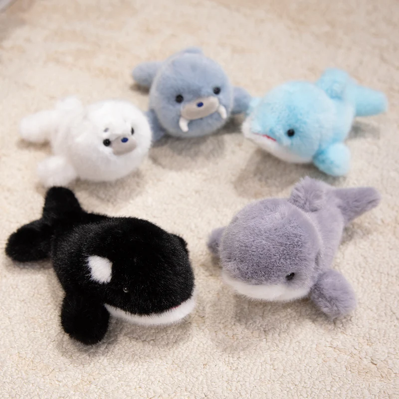 

Kawaii Walrus And Seal Stuffed Toys Marine Animal Ornaments Decompression Dolls Birthday Gift For Kids Friends