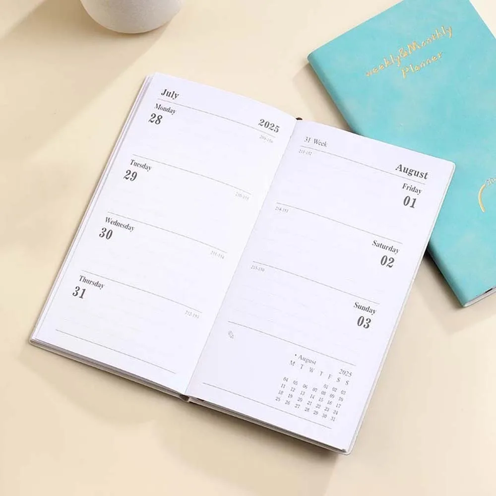 단색 2025 플래너 노트북, 365 일 일일 플래너 알림, A6 플래너 메모장, 시간 정리함 효율성