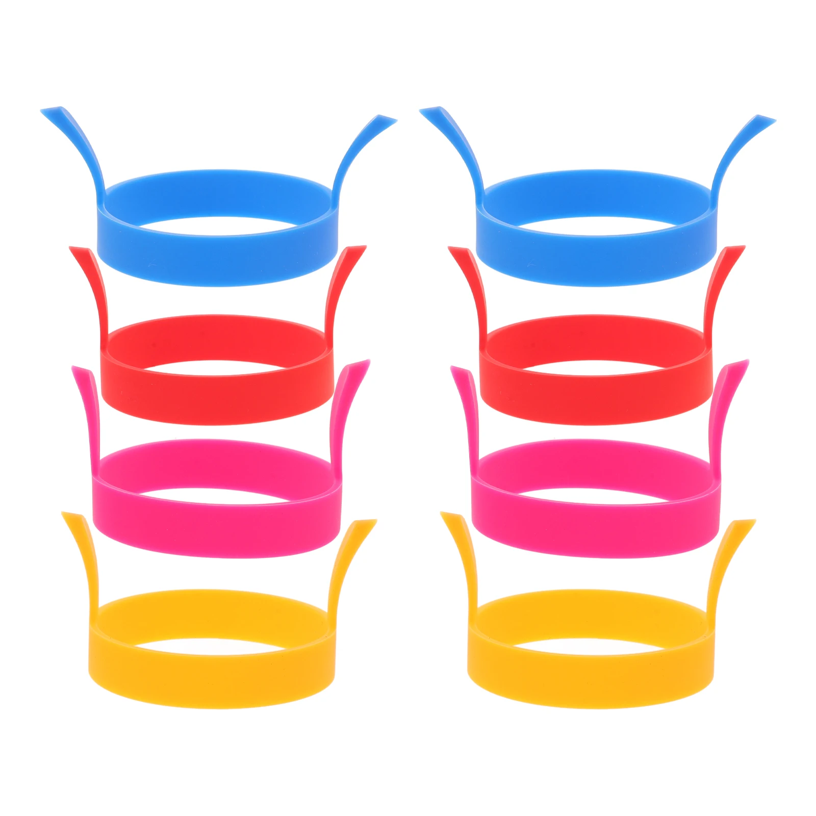

8pcs Silicone Egg Rings Food Grade Premium Kitchen Fryer Egg Cooking Tool Pancakes Benedict Fritters Omelettes Muffins Burger