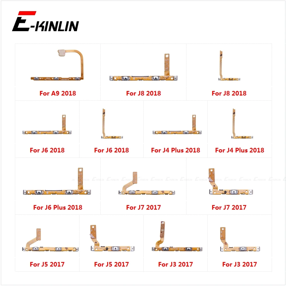 Power On Off Button Volume Switch Key Control Flex Cable Ribbon For Samsung Galaxy J8 J6 J4 J7 J5 J3 A9 2018 2017