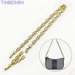 TINBERON-Bolso de cadena de Metal para mujer, bolsa de cadena de extensión, bolsos de hombro, Crossbodybag, cadenas desmontables, accesorios para bolsos DIY