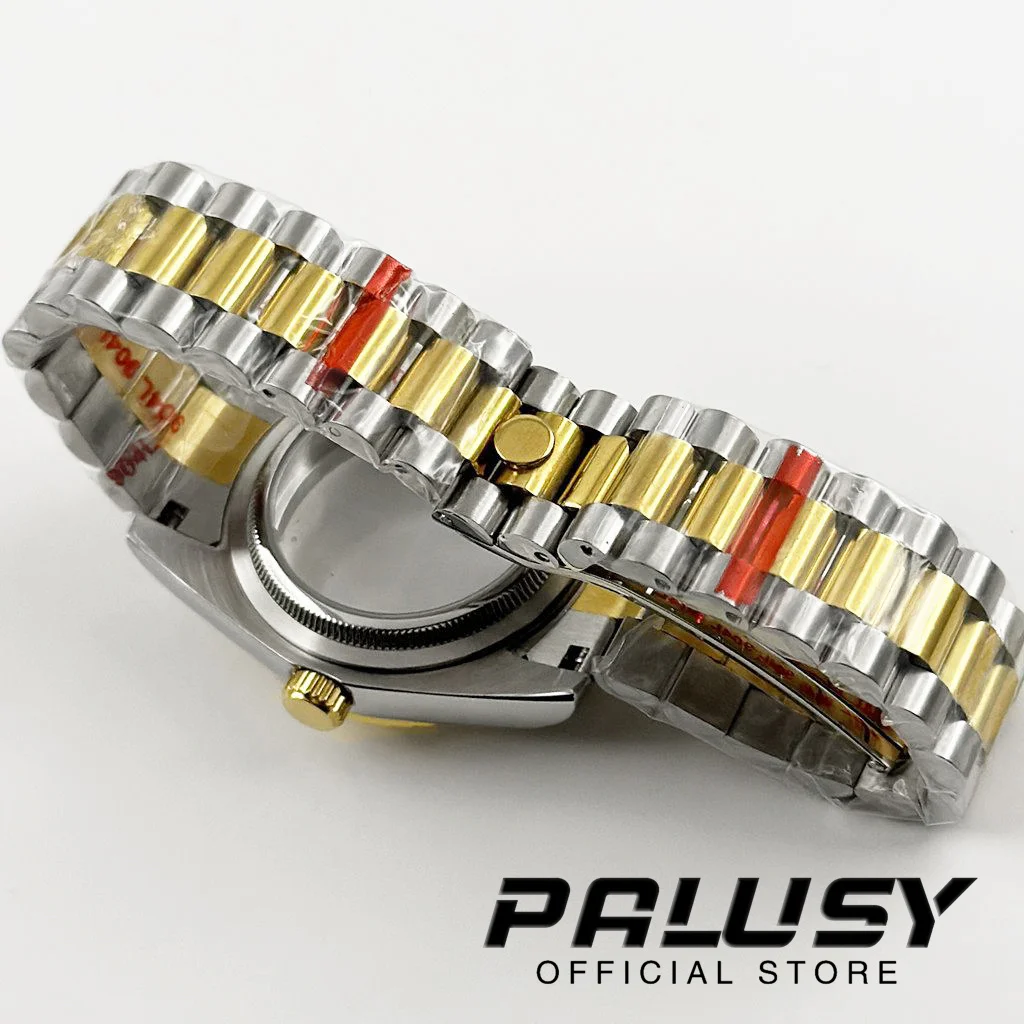 جراب ساعة ياقوت مقاوم للماء ، سوار رئاسي كريستالي ، حافظة منحنية مخدد ، NH34 ، NH35 ، NH36 ، NH38 ، ETA2824 ، PT5000 ، 36 ، 40