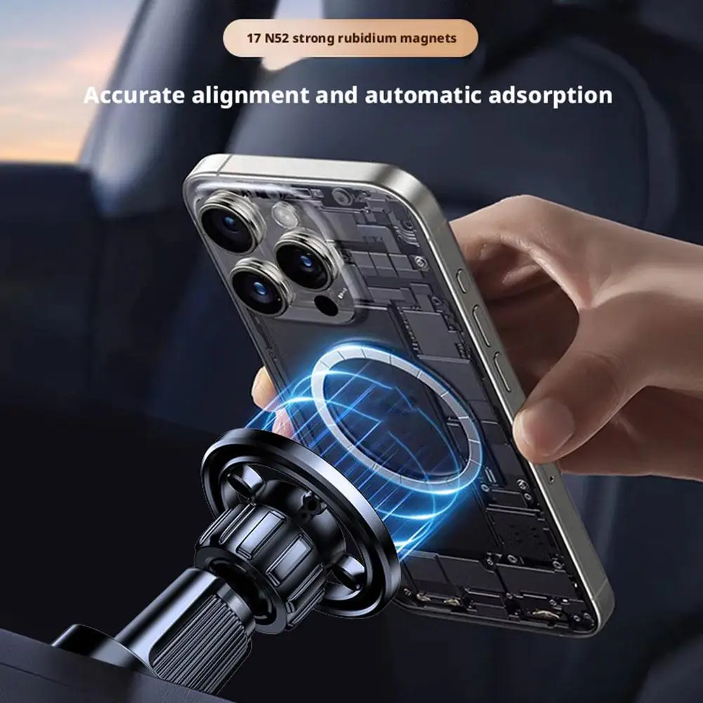 NEW Magnetic Car Phone Holder Stand Car Air Outlet Navigation Bracket For Magsafe Support GPS Mobile Bracket Auto Interior Decor image 4
