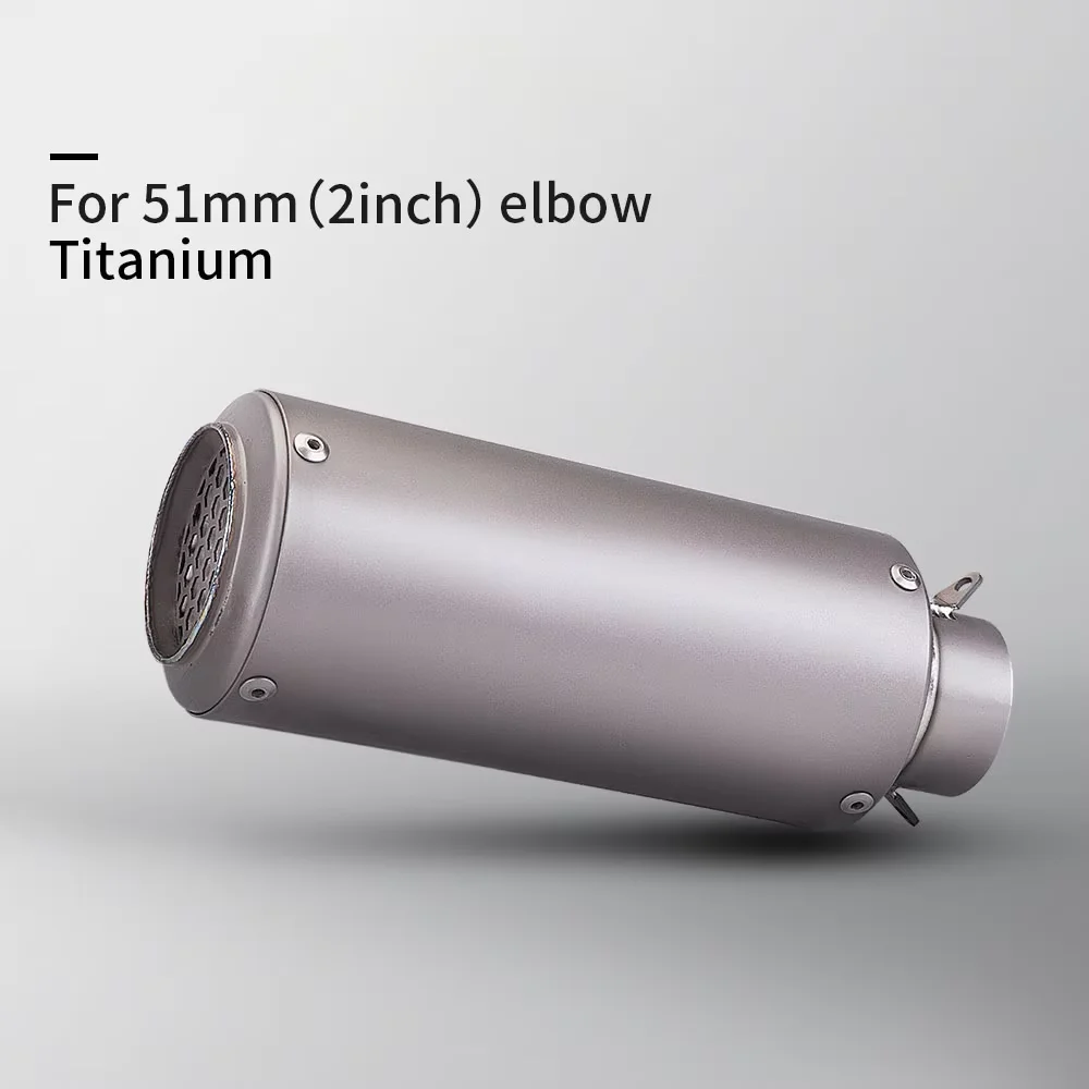 

universal 51mm Motorcycle CR-T Rcing Moto GP project titanium alloy exhaust muffler pipe for R3 R6 NINJA400 z650 r15 mt09 mt07