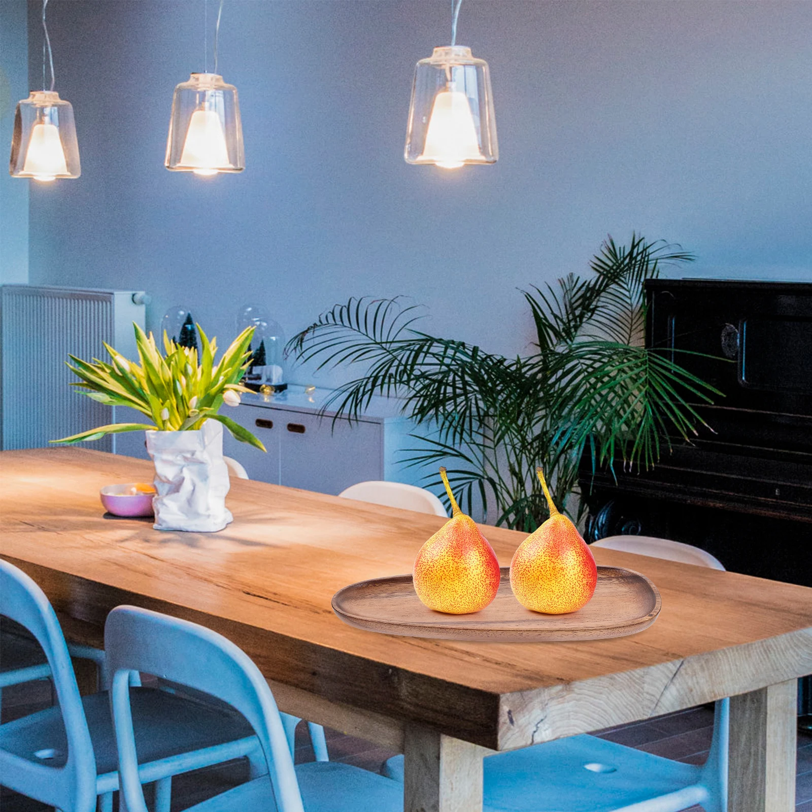 

Деревянная сервировочная тарелка из акации, натуральная фруктовая закуска, десертная тарелка для вечеринки, свадьбы, ресторана, хранения еды, деревянный поднос для чая, поднос для хлеба