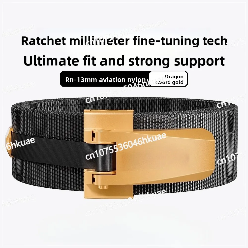 Fitness Waist Belt Deadlift Squat Bench Press Ratchet Quick Buckle Men's Strength Weightlifting Nylon Cowhide Belt