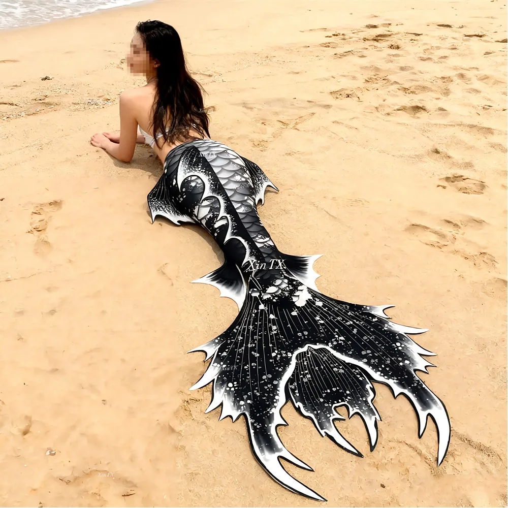 Professional Adult Mermaid Tail Woman Fish Scale Lace Sexy Bikini Original Design Manta Ray Aquarium Swimming Show Cosplay