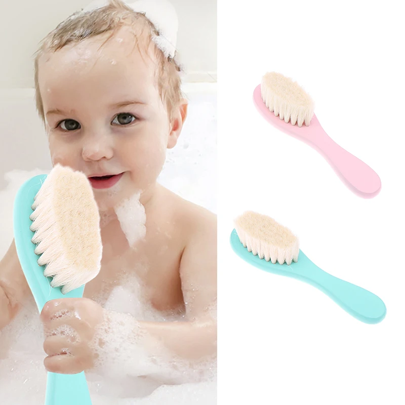 Wooden Handle And Ultra Soft Goat Wool Baby Hair Brush Can Prevent Newborns And Toddlers From Falling Static Electricity