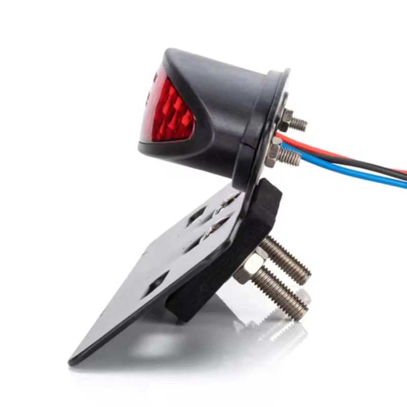 Tail Light Integrated Brake Turn Signal Light with License Plate Bracket For Harley Honda Yamaha Smoke/Red 12VLED Motorcycle