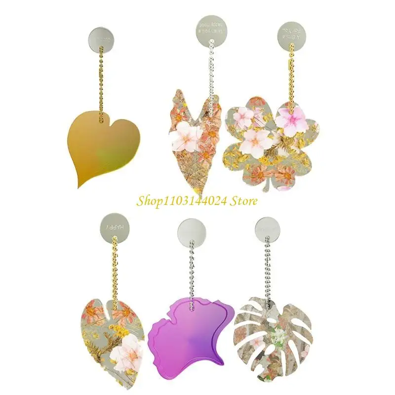N5KE Four-leaf Clover Silicone Mold Diy Crafts Earrings Pendant Tag Keychain Making