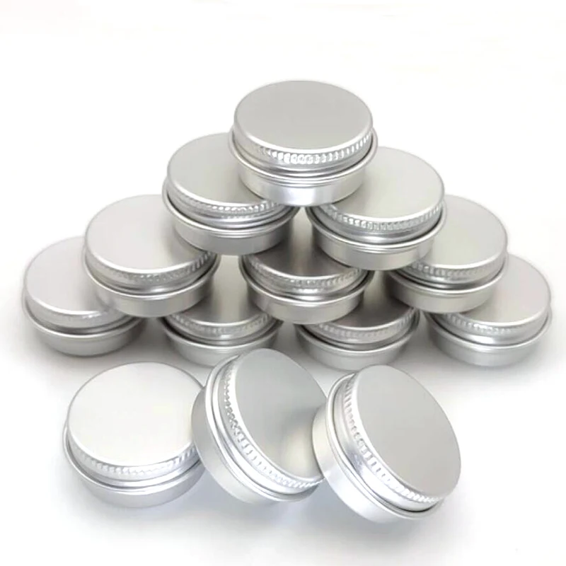 30Pcs 5g 10g 15g 20g 30g 50g 60g Schwarz Aluminium Dosen Können schraube Top Kerze Gewürz Dosen Dosen mit Schraube Deckel aluminium jar Container