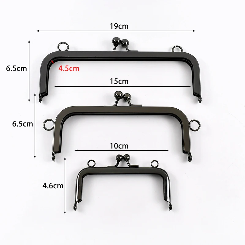 1/2/5Pcs Deepeel 10/15/19cm Square Metal Bags Handle Purse Frame Kiss Clasp Lock Handbag DIY Wallet Hardware Accessories