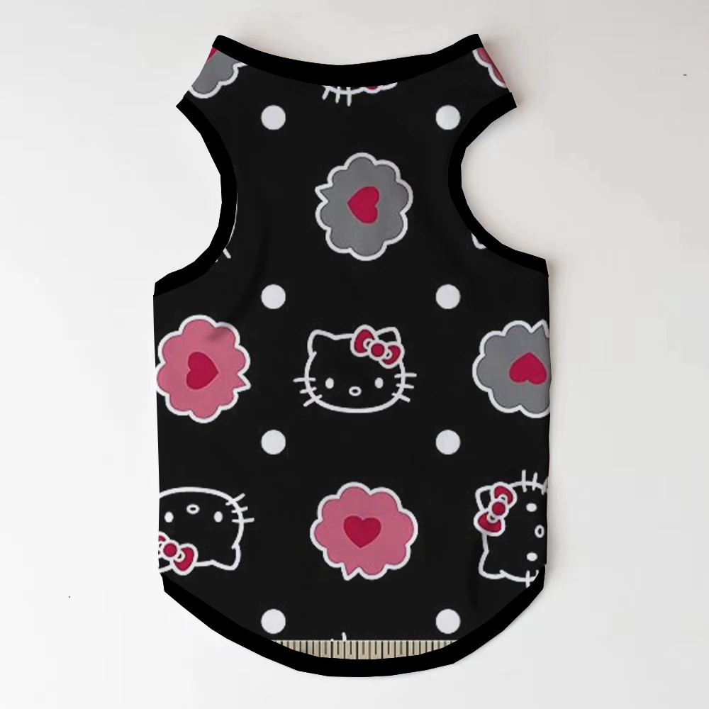 Pomerania Chihuahua Yorkshire Terrier Bulldog francés ropa para perros, chaleco con estampado de dibujos animados de HelloKitty para mascotas, camiseta, sudadera