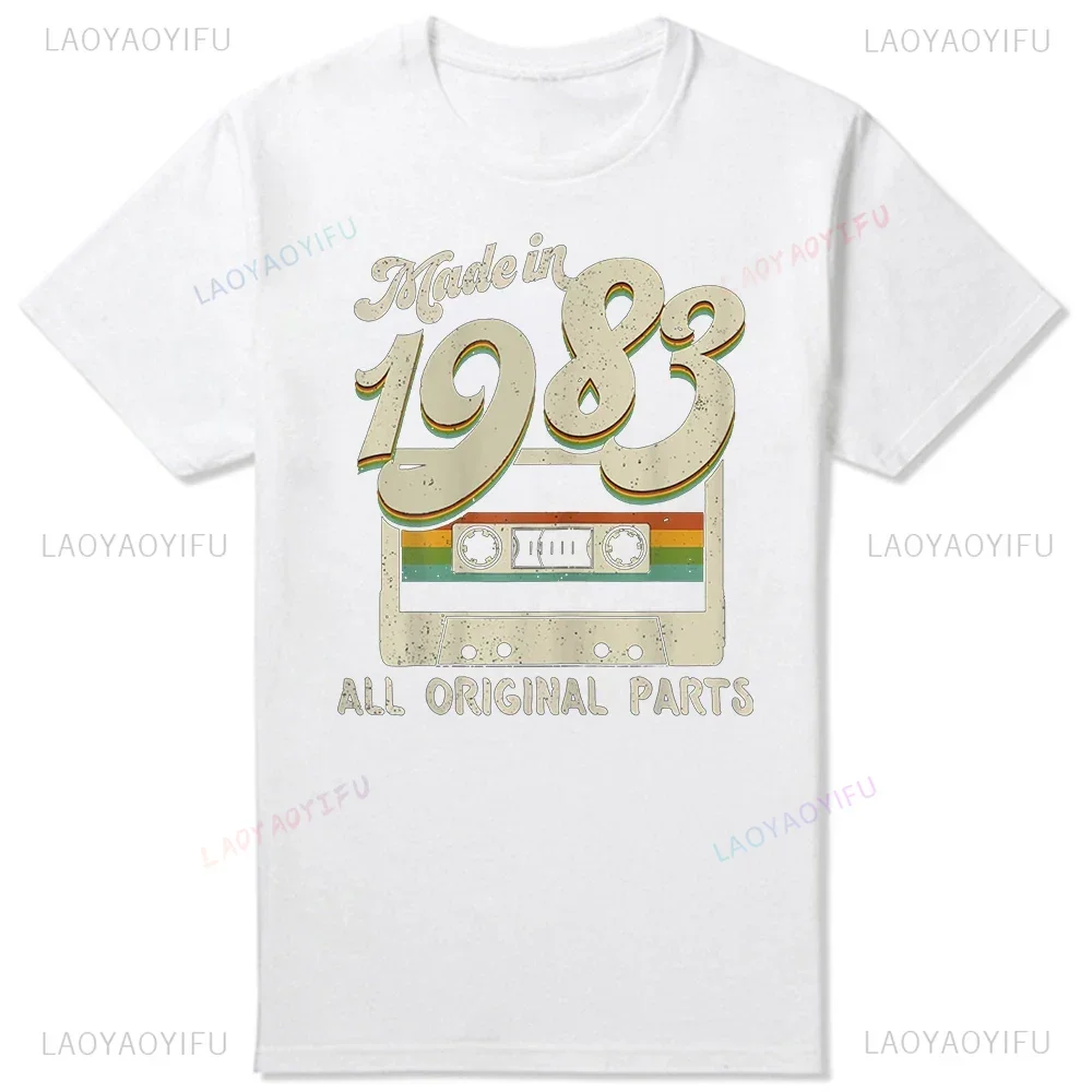 تي شيرت عتيق مصنوع في عام 1983 إصدار محدود هدية عيد ميلاد 42 للرجال والنساء للجنسين كاجوال بأكمام قصيرة