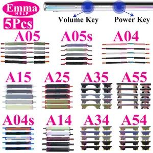 Bilashmart 5 Volume Side Key Buttons Power On Off Samsung A04 A04s A14 A05 A05s A15 A25 A35 A55 A34 A54 A04E Repacement Parts Mix