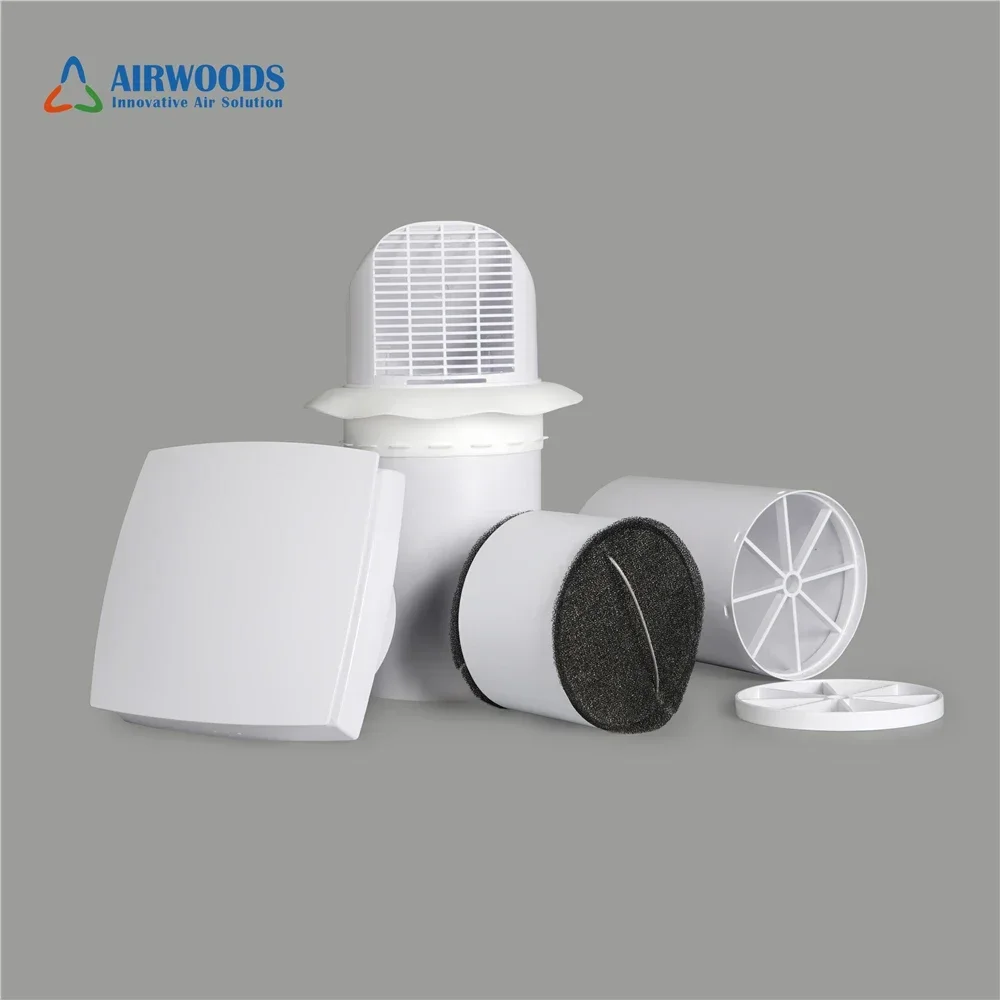 2024 HRV single room ductless wall mounted heat recovery ventilation fresh air recuperation system heat recuperator bypass