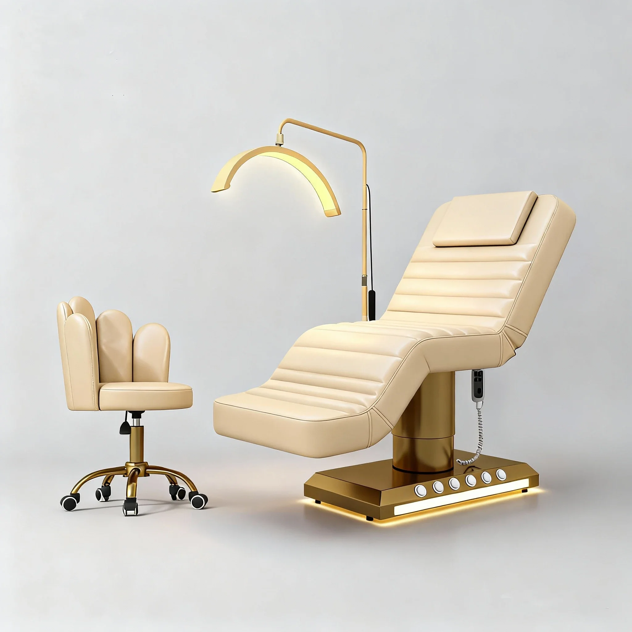Lash Extension Beds Curved Lash Bed Luxury Salon Furniture Chair Cosmetic Spa Facial Massage Tables & Beds Beauty Lash Bed