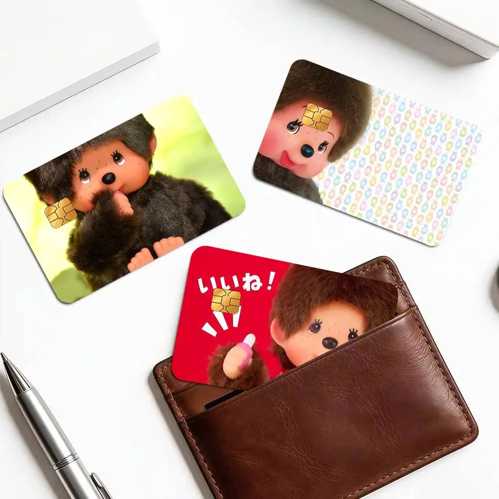 Fashion M-Monchhichi-M  Diy Credit Debit Card Sticker Party Sticker Decoration Waterproof Small Chip Card Skin Sticker