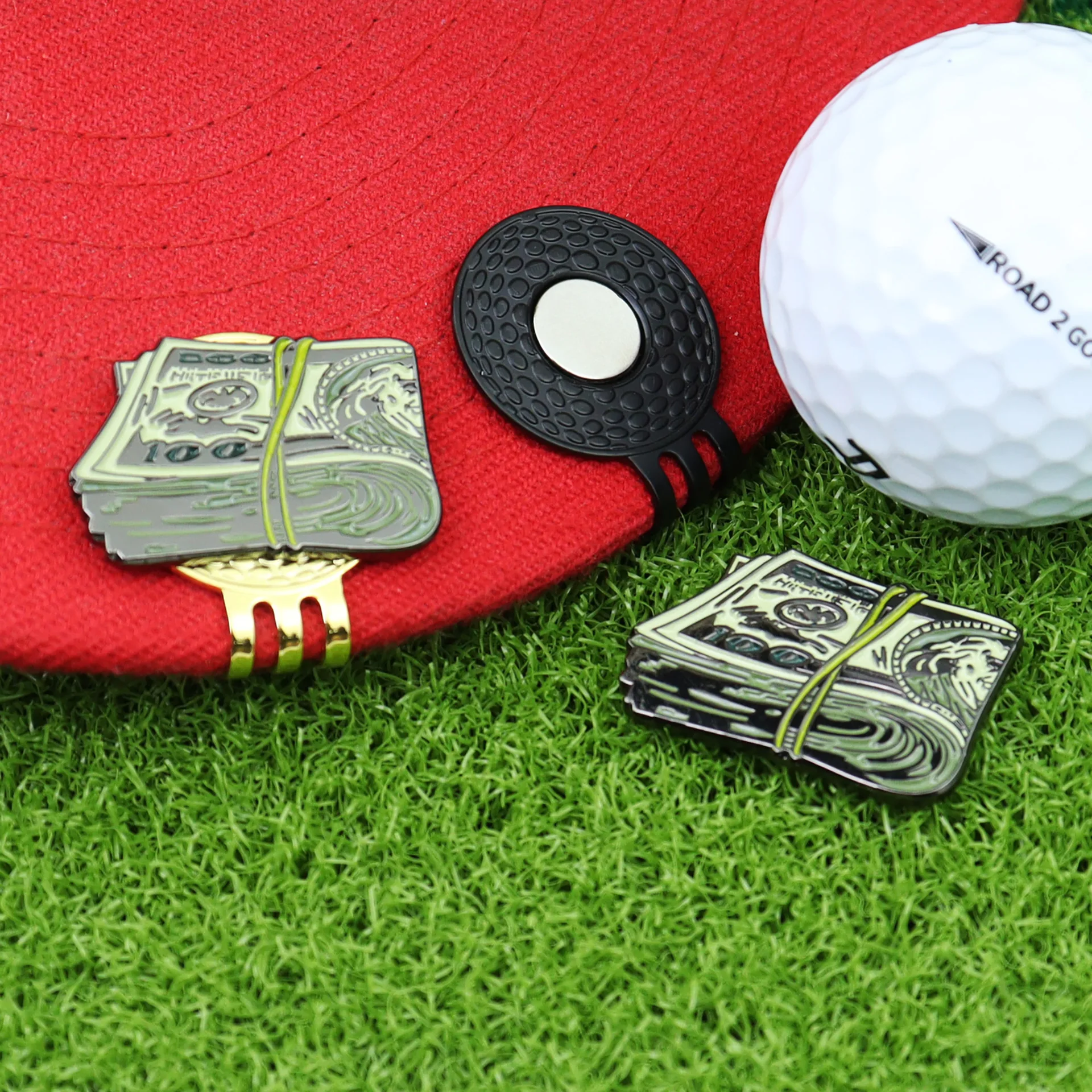 New Golf Accessories Creative Metal Dollar Enamel Ball Mark Marker Ball Position Marking  LY68542