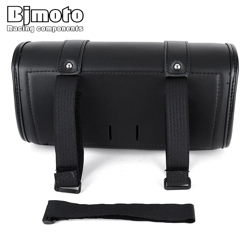 Motorcycle Saddlebag Leather Luggage PU Bags Front Fork Tool Bag For Sportster Chopper Bobber Cruiser Dyna Softail For Yamaha