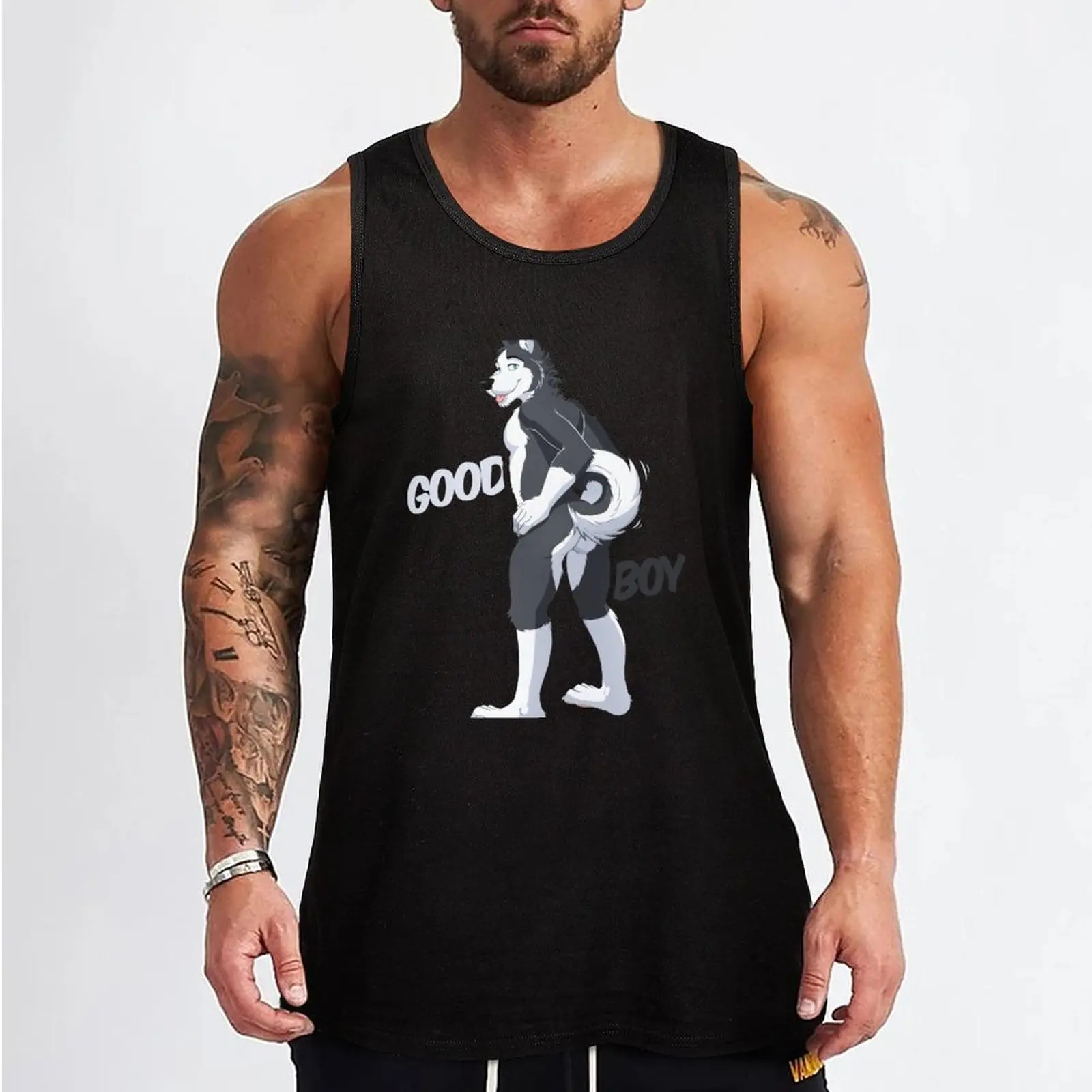 New Good Boy! Cute Pup Design Tank Top mens gym clothes t-shirt for man