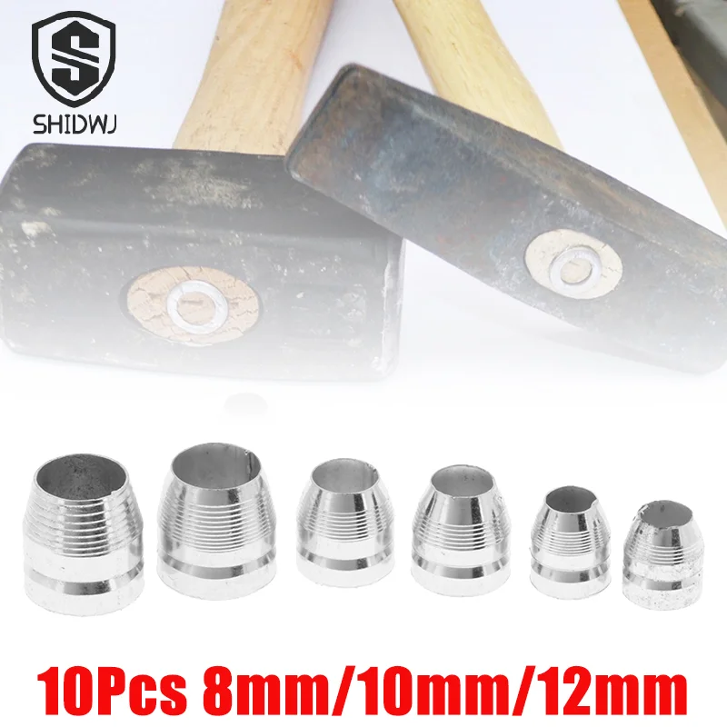 

10Pcs/Set Round Handle Wedges Steel Hammer Handle Splitting Wedge For Repair Axe Claw Hammer Steel For Carpentry Maintenance